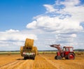 Tractor carrying hay Royalty Free Stock Photo