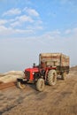 a tractor carrying salt in Rajasthan