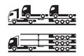 Tractor carrying trucks and trailers