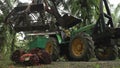 Tractor Collecting Palm Oil Fruit Bunches