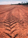 Tractor Combine harvester tire prints