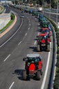 Tractor convoy heading for Athens to protest