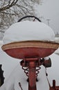 Tractor covered with snow Royalty Free Stock Photo