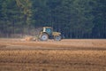 Tractor cultivates box spring