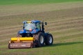 Tractor cultivating farmland