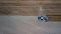 Tractor cultivating field at spring,Tillage is the agricultural preparation of soil by mechanical agitation of various types in
