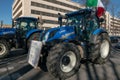 tractor demonstrations, marches and demonstrations in Italian and European cities.Turin, Italy, February 5, 2024