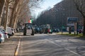 farmers\' demonstrations with tractors and road blocks in Italy and Europe, against UE policies in the agricultural sector