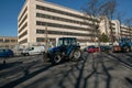 farmers\' demonstrations with tractors and road blocks in Italy and Europe. news Turin, Italy, February 5, 2024