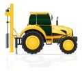 Tractor with a drilling rig vector illustration