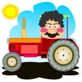 Tractor driver Royalty Free Stock Photo