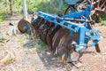 Tractor equipment tail . Tractor Tail for ploughing a field. Royalty Free Stock Photo