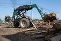 Tractor for export of timber logs Lumber Industry machine with p