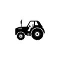 tractor farm agriculture machine land cultivation vector logo design