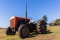 Tractor Farm Field Vintage Model Royalty Free Stock Photo