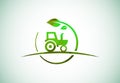 Tractor or farm low poly style logo design, suitable for any business related to agriculture industries