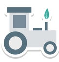 Tractor, Farm Tractor Color Isolated Vector Icon