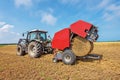 Tractor in a farmer field.