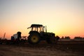 The tractor in farmland farming Royalty Free Stock Photo