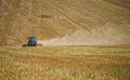 Tractor in a field Royalty Free Stock Photo
