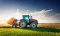 Tractor, tractor in the field Royalty Free Stock Photo