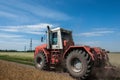 Tractor field road Royalty Free Stock Photo