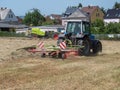 Tractor in a field working Royalty Free Stock Photo
