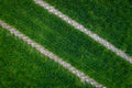 Tractor fresh trace on the field Royalty Free Stock Photo