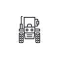 Tractor front line icon