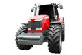 Tractor front view isolated