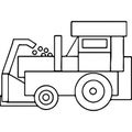 Tractor geometrical kids coloring pages