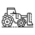 Tractor grass cutter icon, outline style