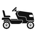 Tractor grass cutter icon, simple style