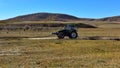 A tractor on the grassland Royalty Free Stock Photo