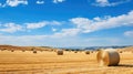 tractor hay farm Royalty Free Stock Photo