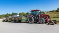 Tractor hay ride in a pumpkin patch Royalty Free Stock Photo