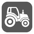 The tractor icon. Agrimotor symbol. Flat