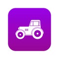 Tractor icon digital purple