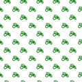 Tractor icon isolated seamless pattern on white background Royalty Free Stock Photo