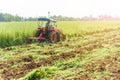 Tractor Incorporation the Green manure Royalty Free Stock Photo