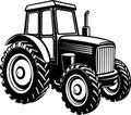 Tractor isolated on white background Royalty Free Stock Photo