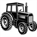 Tractor isolated on white background Royalty Free Stock Photo