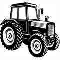 Tractor isolated on white background Royalty Free Stock Photo