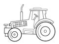 Tractor kids educational coloring page