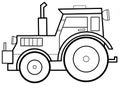 Tractor kids educational coloring page