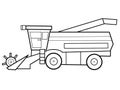 Tractor kids educational coloring page