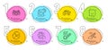 Call center, Pie chart and Checkbox icons set. Tractor, Laureate medal and Project deadline signs. Vector