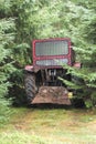 Tractor left in the woods