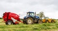 Tractor and lely baler