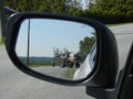 Tractor in the Mirror Royalty Free Stock Photo